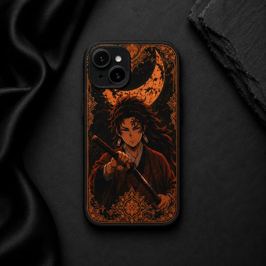 iPhone 13 Premium Anime Warrior Black Case – Shockproof Matte Finish Back Cover