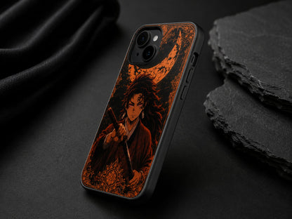 iPhone 13 Premium Anime Warrior Black Case – Shockproof Matte Finish Back Cover
