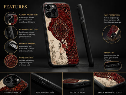 Pashmina Luxury Persian Art 2D Printed Case iphone 13 pro