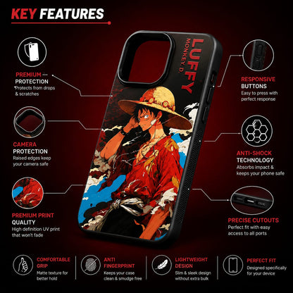 Luffy Red Rage Anime Edition – Premium iPhone 13 Pro Back Cover