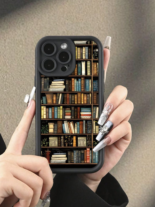 Vintage Bookshelf pattern Phone case